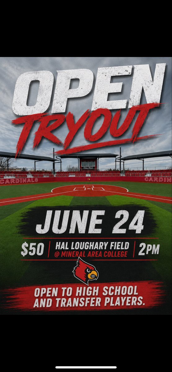 CardinalsMAC's tweet photo. ‼️ OPEN TRYOUT DATE SET ‼️ https://t.co/xe5HQORa8F