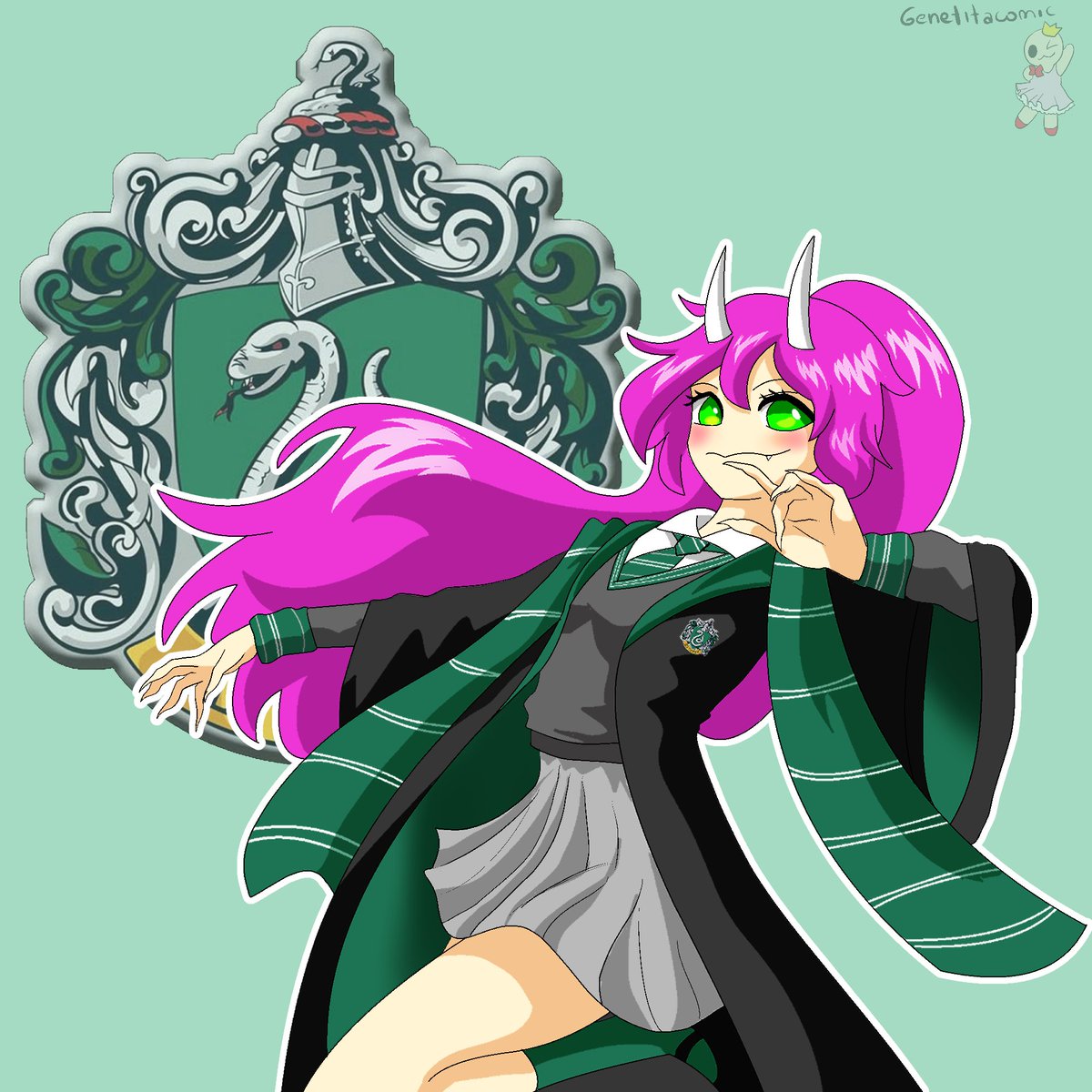 Genetitacomic's tweet photo. Anahí, Nuna y Cuervo 

#gryffindor #slytherin #ravenclaw https://t.co/WLbVHg7l6x
