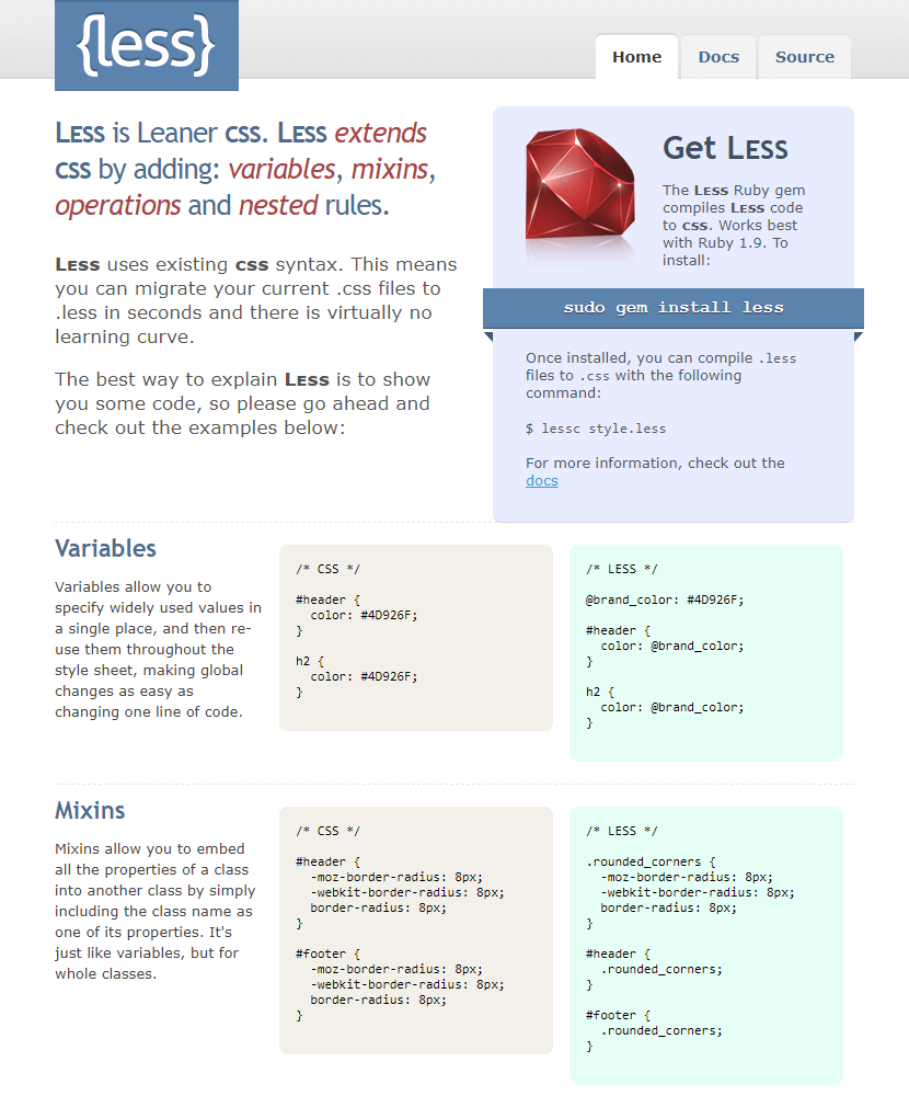 WebDesignMuseum's tweet photo. In June 2009, Alexis Sellier designed a CSS preprocessor called Less 1.0, a dynamic styling language for cascading styles. The Less language was influenced by the existing Sass preprocessor.  

#WebDesignHistory https://t.co/ousMYOzwzz