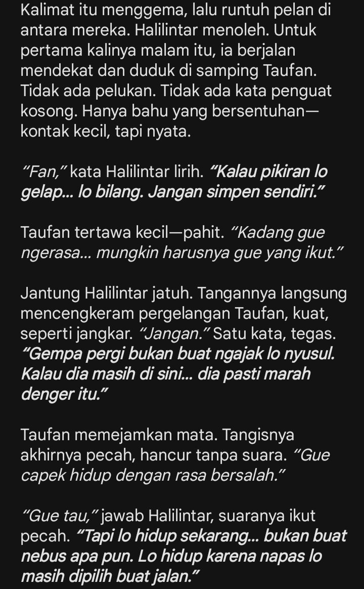 k4raselll_'s tweet photo. deeptalk tengah malam antara halilintar dan taufan setelah 40 hari setelah kematian gempa #trioori #halitaugem https://t.co/er6QApMK8l