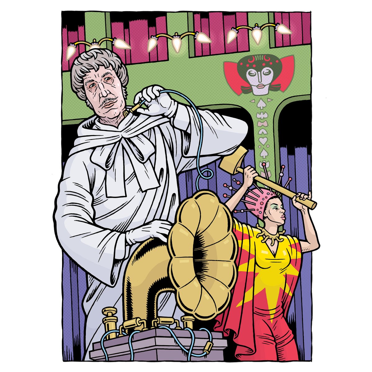 DethwurmLLC's tweet photo. Vincent Leonard Price Jr., born May 27, 1911
"The Abominable Doctor Phibes," illustration by @danny_hellman, 8/17/23
#illustrator #illustration #comics #comix #film #cinema #horror #vincentprice #phibes https://t.co/EuHFnxF47I