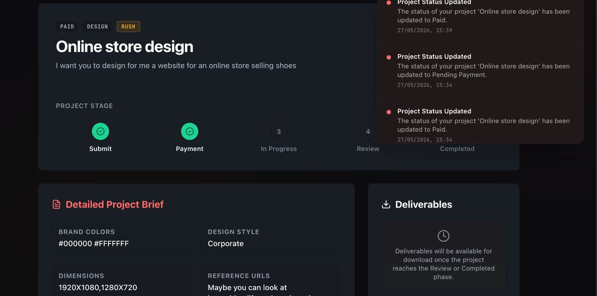 _bennyonthebeat's tweet photo. Payments use an init -> Inline modal-> Verify flow (Paystack). 

Frontend posts /payments/initialize, opens Paystack modal, then verifies via /payments/verify before marking paid. 

#Paystack #RemoteWork #Transparency https://t.co/2e0reY7uSS
