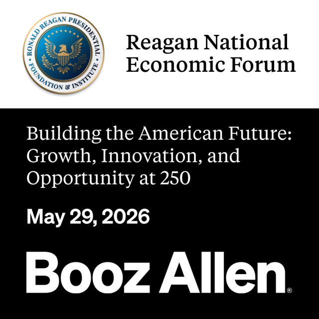 RohnerJoe's tweet photo. How can we ensure America remains the world's greatest engine of growth and opportunity? At this week’s Reagan National Economic Forum, Booz Allen CEO Horacio Rozanski will join a panel exploring this question and more. Listen in via livestream here: https://t.co/oTNlLpo5Ms https://t.co/pDpbObfa7g
