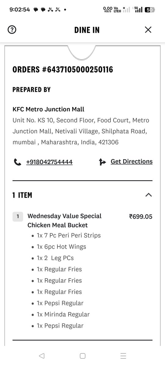 OutOfContextCSK's tweet photo. @KFC_India @kfc please cancel the below order. The metro junction mall KFC store mentioned to cancel it as they did not have hot wings

Please issue refund ASAP

Name - Sujit Kumar Sahoo 
Email - kumarsahoosujit94@gmail.com 
Mobile - 7208369251 https://t.co/zcjYFfDGVS