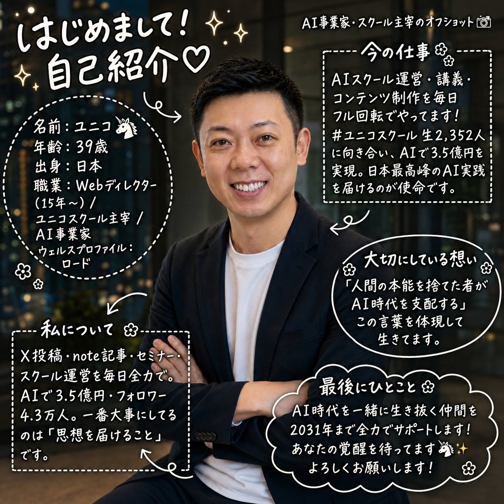 最近流行りな自己紹介！