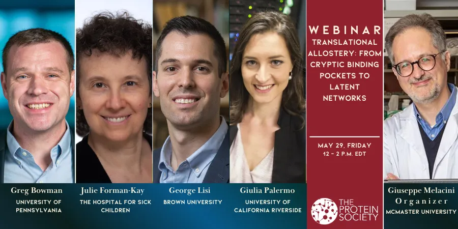nmr900's tweet photo. RT @ProteinSociety Friday, May 29, noon EDT / 6 pm CEST, TPS webinar: Translational Allostery: From Cryptic Binding Pockets to Latent Networks, ft. Greg Bowman, Julie Forman-Kay, George Lisi &amp; Giulia Palermo. Hosted by Giuseppi Melacini. Register https://t.co/VbFbGQzYG7 #NMRchat https://t.co/ncLPuRYJX0