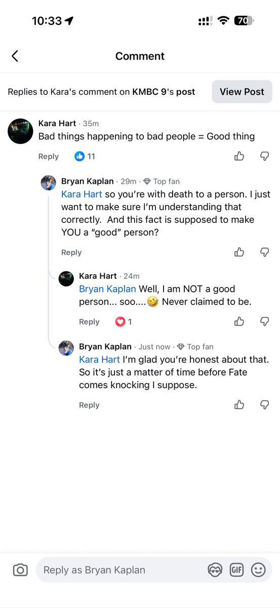bryanleekaplan's tweet photo. @usbank do you support your employees who celebrate people who get thyroid cancer?  I ask because I’m sure your customers who have or have family members afflicted would like to know.   Your employee thought it was wise to show approval that a fellow human being got thyroid cancer and her response was “who said I’m a good person”
