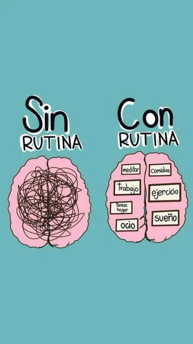 RincnCuriosoo's tweet photo. Crear rutinas es fundamental para ahorrar energía mental, reducir estrés y optimizar tu tiempo. https://t.co/4TPN8WN6ob