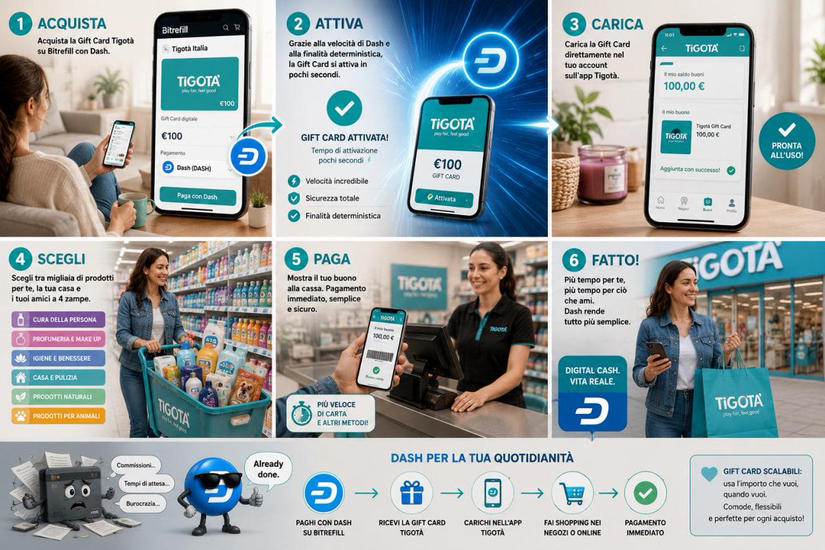 ItaliaDash's tweet photo. 😎 Living on crypto with $DASH @Dashpay is increasingly easier in Italy 🇮🇹 with #LocalAdoption + @bitrefill
Look for details in the links below 😉👇 https://t.co/FaqgWxkAgy