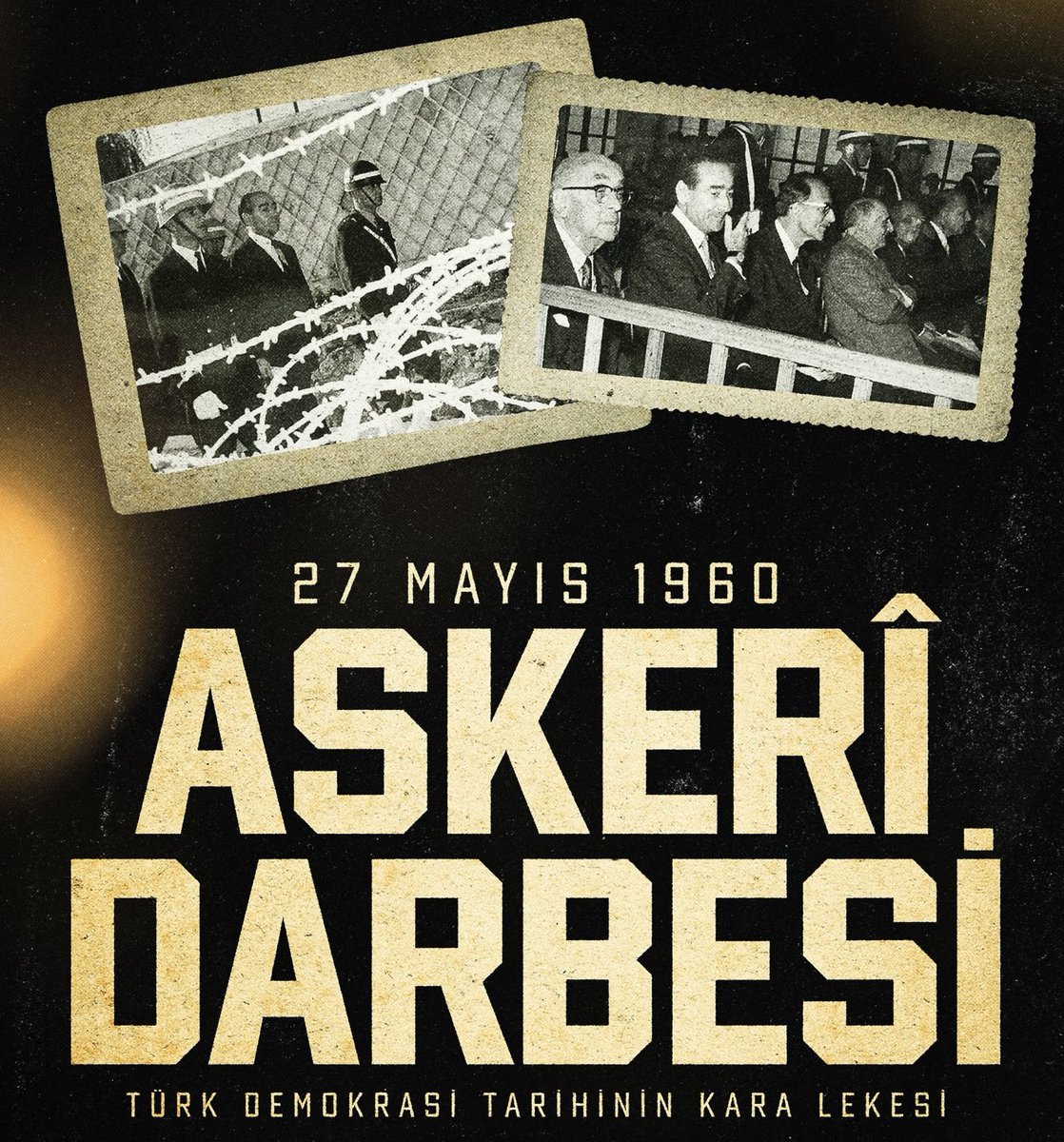 AvOrhanKIRCALI's tweet photo. Demokrasimize yönelik karanlık bir müdahale olan #27Mayıs’ın yıl dönümünde demokrasi şehitleri #AdnanMenderes, #HasanPolatkan ve #FatinRüştüZorlu’yu rahmetle ve duayla yâd ediyorum. https://t.co/KOWJAUuimj