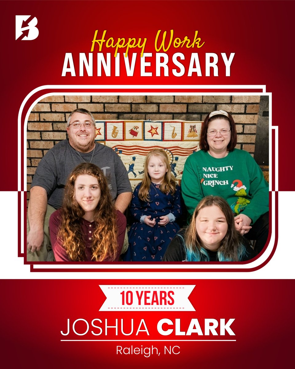 BakerDist's tweet photo. Happy 10‑Year Work Anniversary, Joshua! 🎉

Help us celebrate Joshua Clark, Counter Sales Associate in Raleigh, NC, on a decade of excellence. Thanks for being Team Baker, Joshua! We're proud to work with you.

Explore careers: https://t.co/vgInSOlK2l

#BakerDistributing #HVACPro https://t.co/S0H5g8z0qq