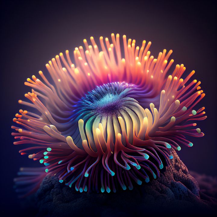 JenniferHotai's tweet photo. Art of the Day! "Glowing Sea Anemone". Buy at: https://t.co/DJcLn25crE https://t.co/F4bnBVA91g