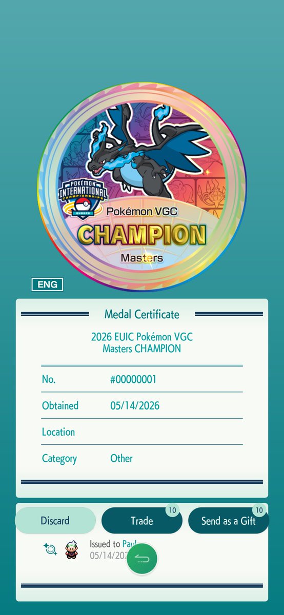 Paul_Chua_'s tweet photo. Opened up Home and looks like I finally got it 😊
Now I have both Mega Charizard medals https://t.co/lG3FNn28VP