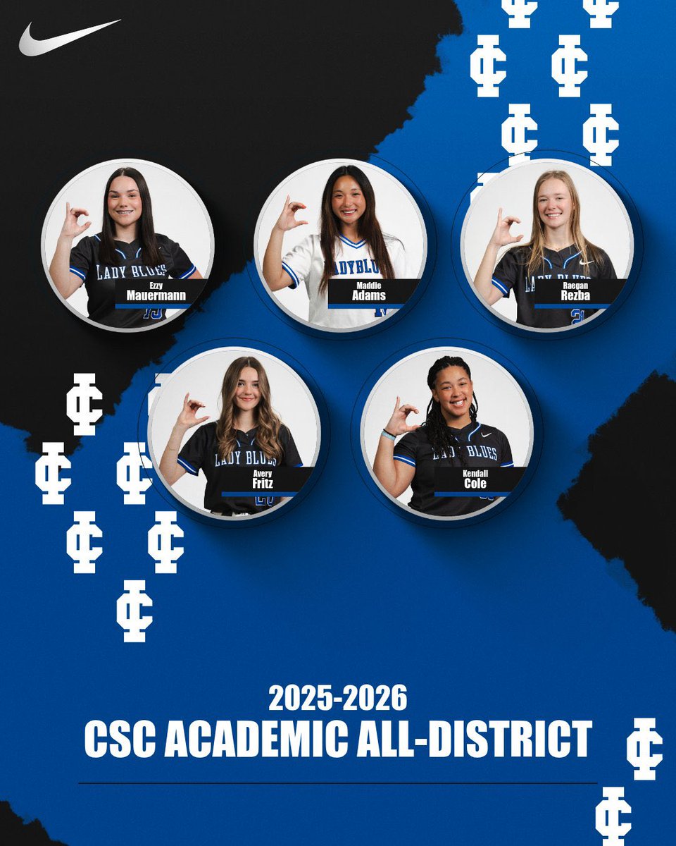 ICladybluesSB's tweet photo. Congratulations to our five CSC Academic All-District honorees!📚🤓 https://t.co/e0qr0oC3Dp
