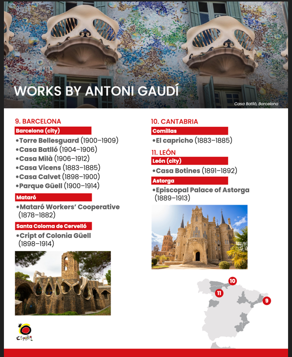SpainInCanada's tweet photo. The Centenary of Antoni Gaudí is the perfect opportunity to look beyond Barcelona and spotlight the architects, cities and Modernist landmarks that shaped Spain’s rich architectural heritage.

#VisitSpain #ThinkYouKnowSpain https://t.co/fsNQ6L2M7O