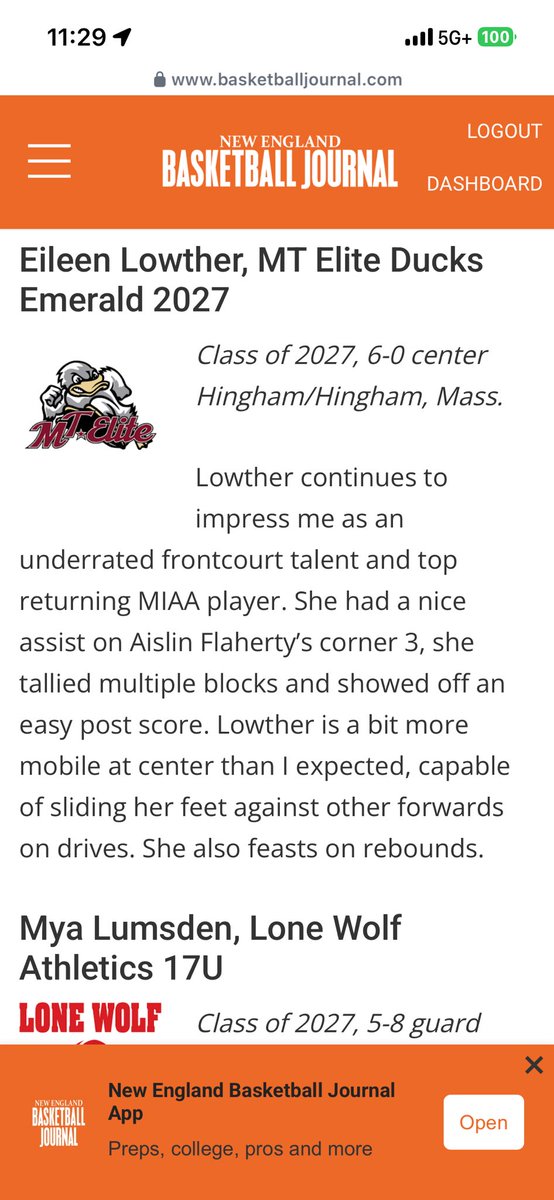 mdell74's tweet photo. Thank you to @nehoopjournal for coming to watch our @MTEliteDucks UA Rise Emerald team play this weekend and appreciate the shoutouts to @aislinflaherty Eileen &amp; @AlanaMacLean1 https://t.co/e0ClyCThlZ