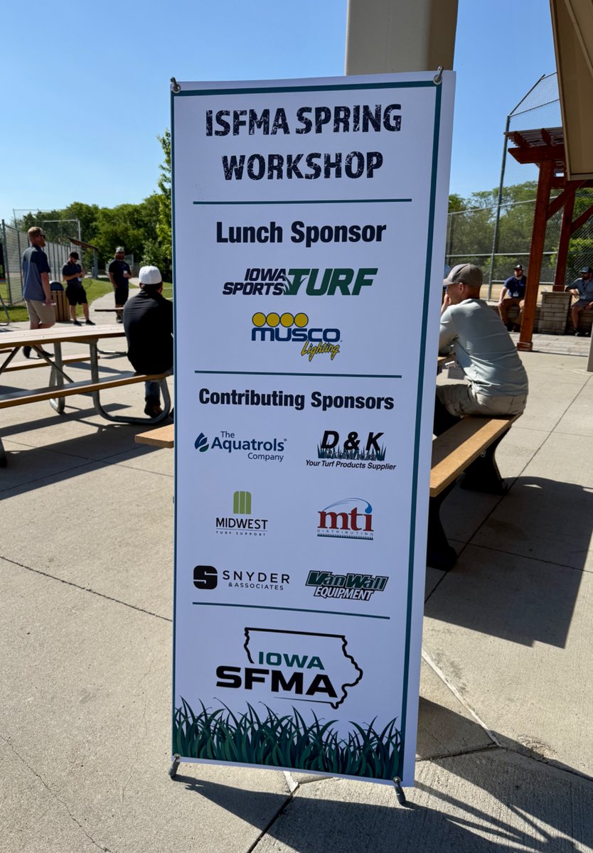 iowa_stma's tweet photo. Thanks to our many sponsors for supporting Iowa SFMA and our mission to spread education across Iowa. Our workshops are a great resource for anyone working in the sports field industry - be sure to keep an eye out for future events at https://t.co/m3R90U6V7C https://t.co/PWGtViGjuB