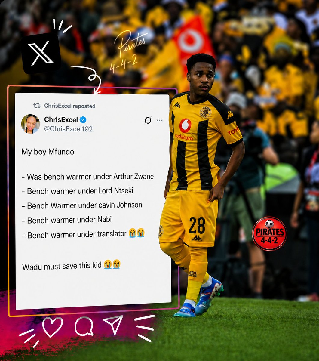Pirates442's tweet photo. 🚨 𝐈𝐒 𝐈𝐓 𝐓𝐈𝐌𝐄 𝐅𝐎𝐑 𝐌𝐅𝐔𝐍𝐃𝐎 𝐕𝐈𝐋𝐀𝐊𝐀𝐙𝐈 𝐓𝐎 𝐋𝐄𝐀𝐕𝐄?

Fans worry as he's stuck on the bench season after season. Time to join Orlando Pirates or another club? Or stay and fight for his spot?🤔

📲source : @ChrisExcel102 
#orlandopirates #mfundovilakazi https://t.co/71TUjzYvGw