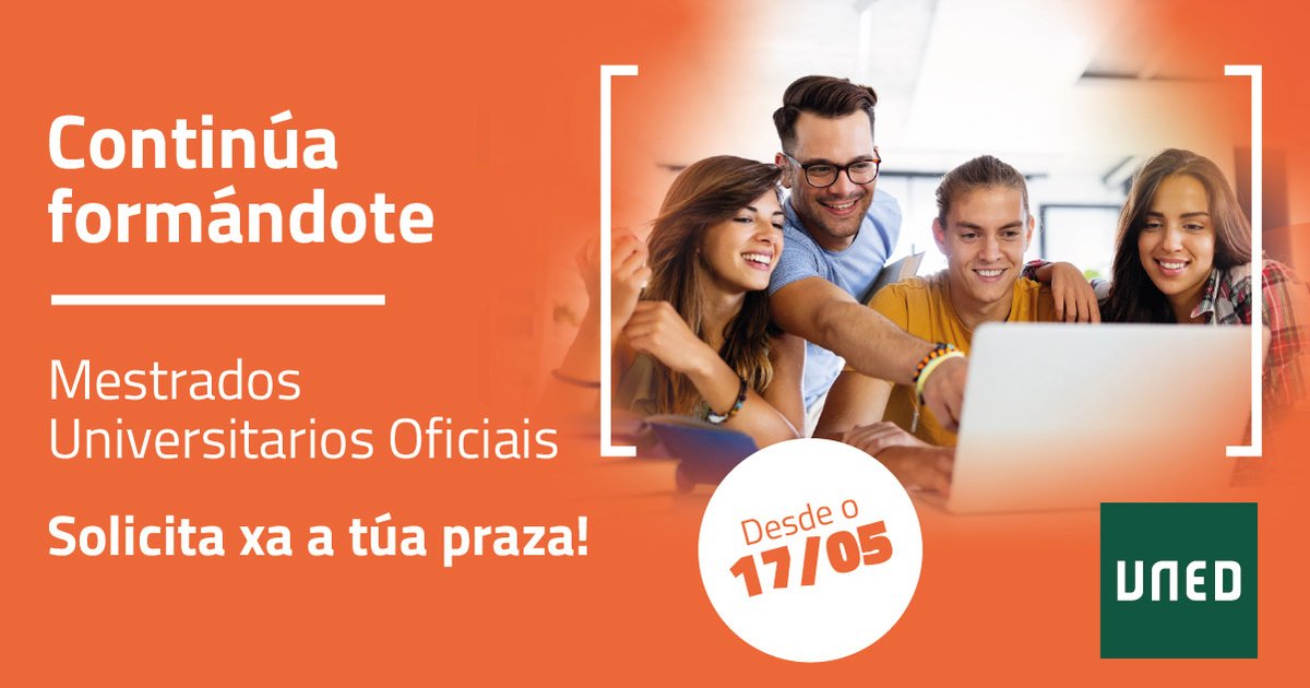 viva_lugo's tweet photo. 🟠 A UNED mantén aberto o prazo de solicitude de admisión para os seus Mestrados Universitarios Oficiais, unha oportunidade para que estudantes e profesionais continúen a súa formación superior:

https://t.co/hmFDSkzXKZ

@UNEDLugo 

#UNED #UNEDLugo #Lugo #masteruniversitario https://t.co/2ej0d6Y9I6
