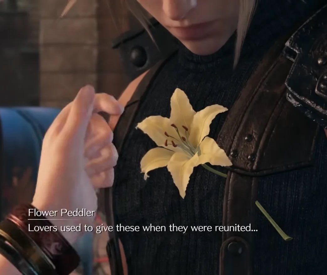 s0ul_drain's tweet photo. it’s crazy how one little memento becomes the absolute cornerstone of their entire relationship and the symbol of cloud’s never-ending journey to reunite with her https://t.co/C18fffMW61
