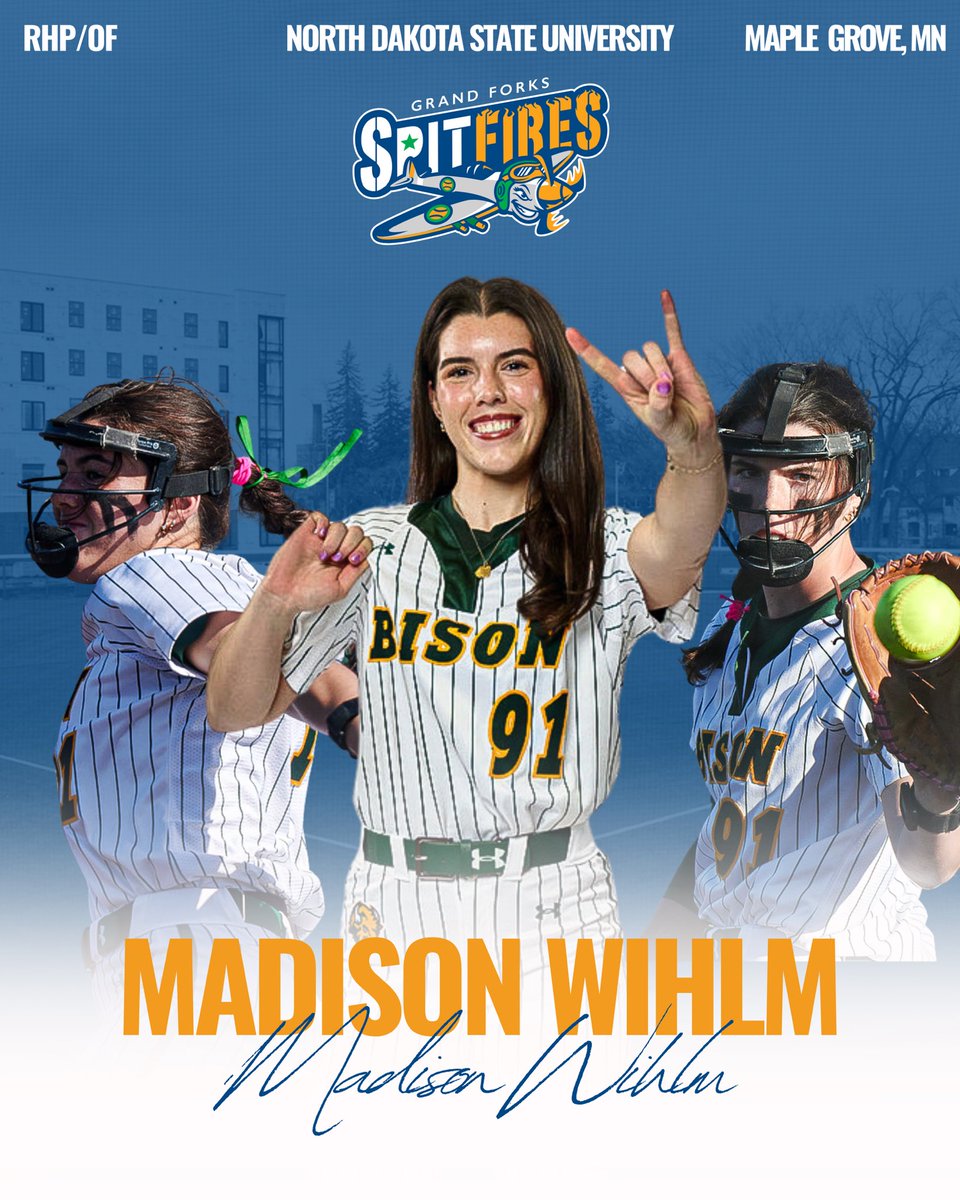 SpitfiresSB's tweet photo. SIGNED: Madison Wihlm 

North Dakota State University
RHP/OF |

A versatile athlete ready to make an impact both in the circle and at the plate all summer long. Happy to have our Fargo neighbor with us!🔥

👉 Join the newsletter to stay up to date: https://t.co/nrM9AIIvmP https://t.co/dclDruZgXT