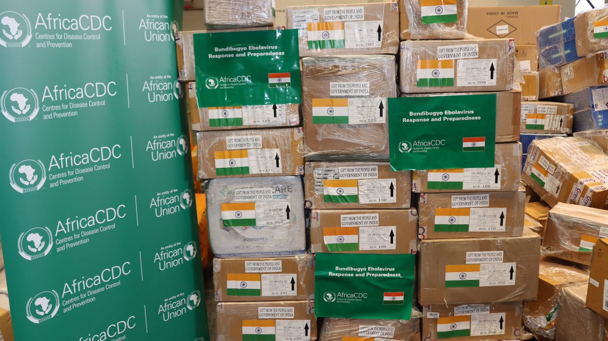 sidhant's tweet photo. Just in: India donates emergency Ebola diagnostics, therapeutics and medical supplies to Africa CDC, health care agency of African Union to help tackle the Ebola outbreak in eastern Congo. https://t.co/yw3HUQLvad