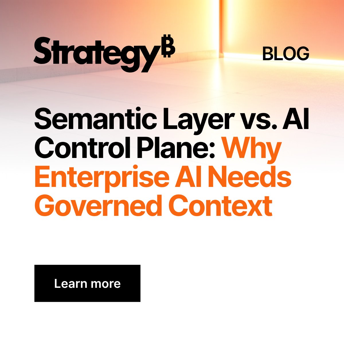 MicroStrategy's tweet photo. Enterprise AI needs more than orchestration, observability, and audit logs. 

It needs a governed semantic layer that delivers consistent, trusted context across dashboards, AI agents, and enterprise workflows.

Read the full blog here to understand what governed context actually means at enterprise scale: https://t.co/LmfdA9n1FD

#EnterpriseAI #SemanticLayer #AIInfrastructure #DataGovernance #GenAI