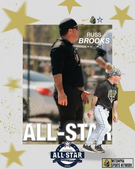 ahsaaradio's tweet photo. AHSAA Coaches Spotlight presented by Russell Do it Centers - https://t.co/9Hx6hCeUqj
Congratulations to coaches Russ Brooks of Wetumpka High School Athletics and David Strickland of Flomaton High School for being named the South Baseball Coaches for the North South All Star Sports Week.