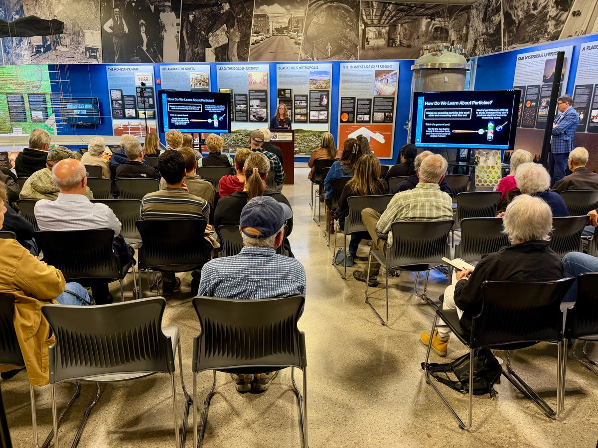 SanfordLab's tweet photo. Thank you to Angela White, a doctoral researcher working on the Deep Underground Neutrino Experiment, for an engaging Deep Talks presentation. If you missed last week’s talk, you can watch the recording here: https://t.co/cqRUHcq1eu https://t.co/fxJeuV8y0M