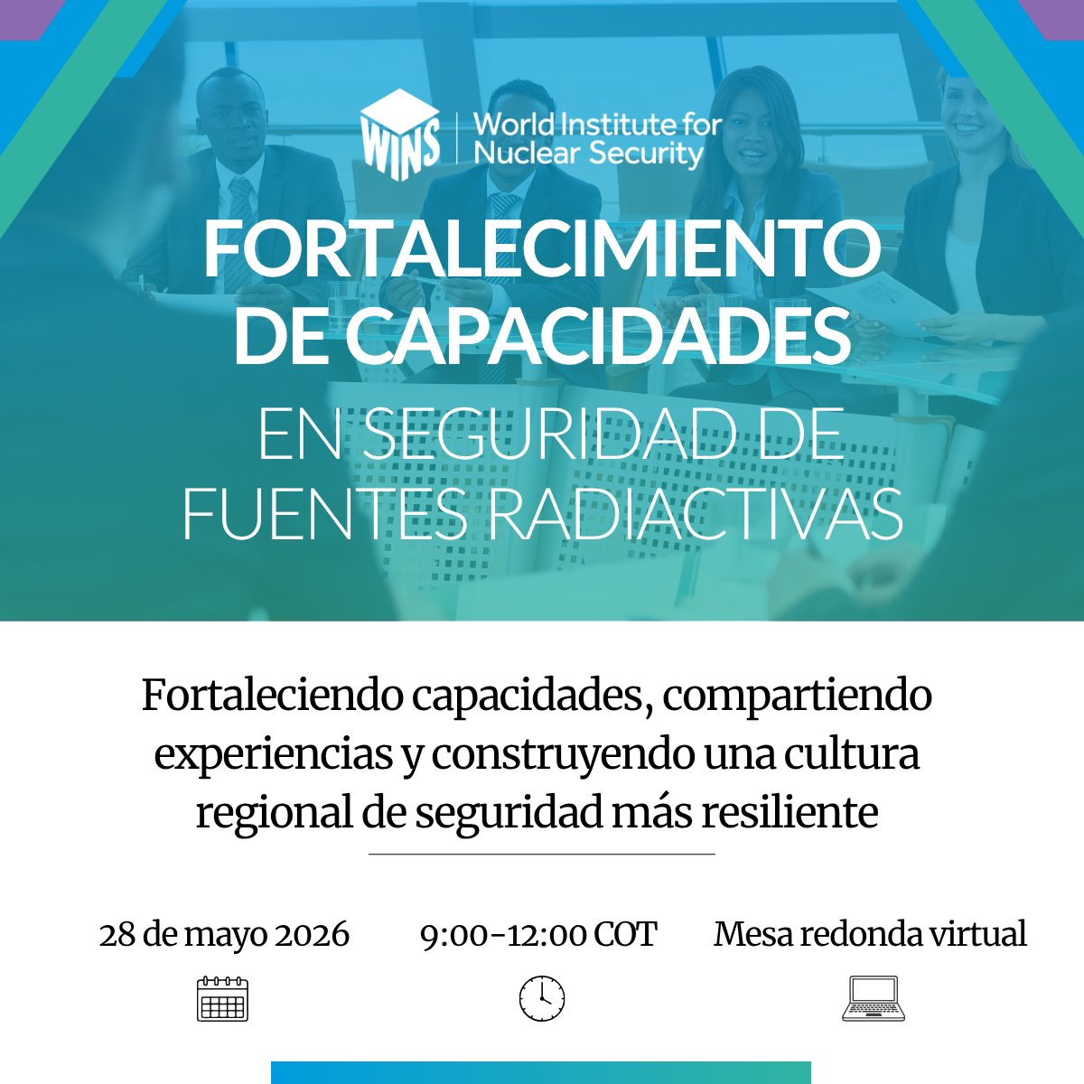 WINS_org's tweet photo. 🌎 La seguridad de las fuentes radiactivas comienza con personas capacitadas.

WINS y @MinEnergiaCo invitan a profesionales de América Latina a participar en una mesa redonda sobre el fortalecimiento de capacidades en seguridad de fuentes radiactivas.

https://t.co/PM46yI5VXK https://t.co/Y6O26hxl7W
