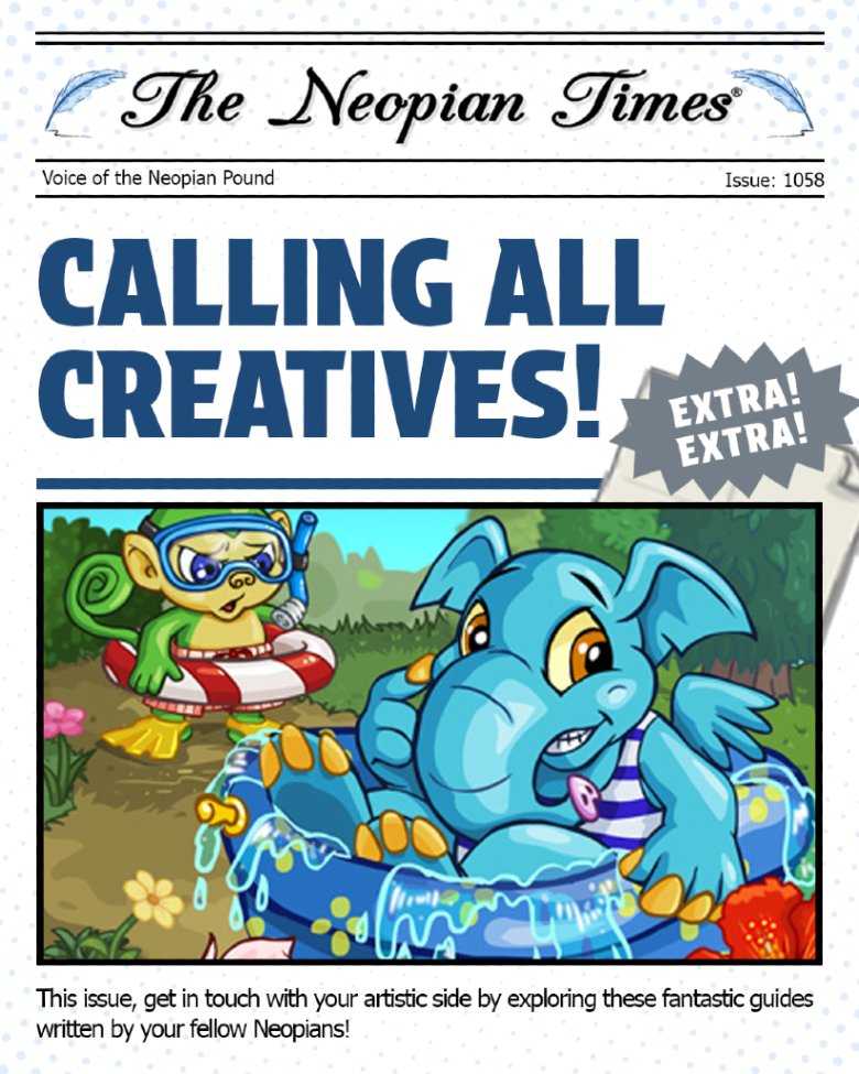 Neopets's tweet photo. Have you read this edition of The Neopian Times? Issue #1058 is full of original player stories, articles and comics + editorial! 

📰 https://t.co/J9DPHvI1L7 https://t.co/MVIgXd1ouC