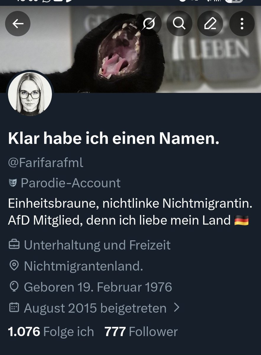Klar habe ich einen Namen. tweet media