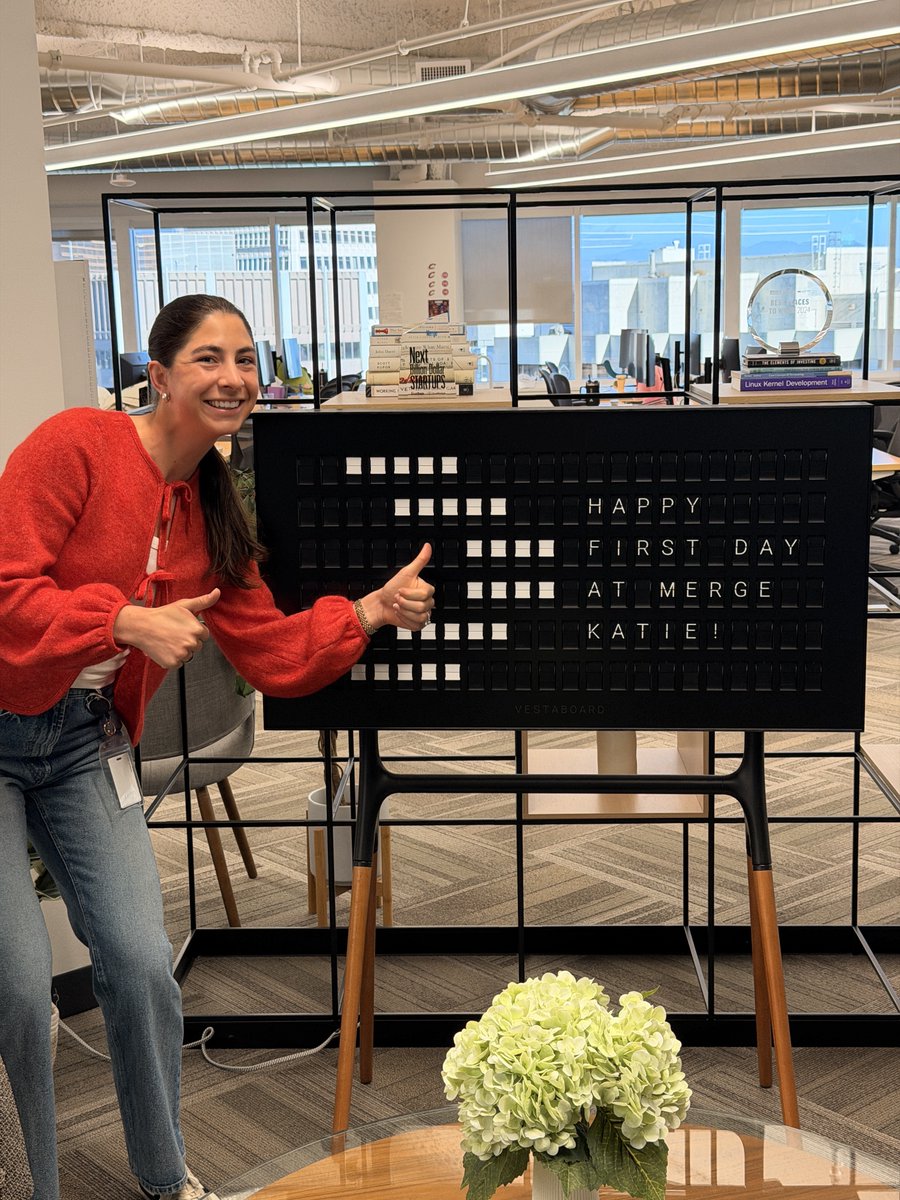 aj2w's tweet photo. Thrilled to welcome @katie__magnuson to the Merge product team!! So excited to build together!

We're growing fast at Merge, across the board. If you want to work on AI tooling that actually ships to production, DM me or check the link https://t.co/IF2672ZCeB https://t.co/bTQO2uKtNB