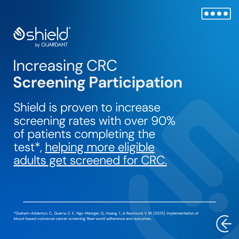 GuardantHealth's tweet photo. In a major update published this morning, @AmericanCancer now includes our Shield™ blood test in its #ColorectalCancer screening guidelines — recognizing blood-based screening as a new option to help expand access and increase screening participation.

More than 50 million eligible Americans are still not up to date with CRC screening, despite established screening methods being available for decades. The updated guidelines acknowledge the opportunity for blood-based screening to help reach people who might otherwise go unscreened and close the screening gap.

More: https://t.co/2v56RrRLjD