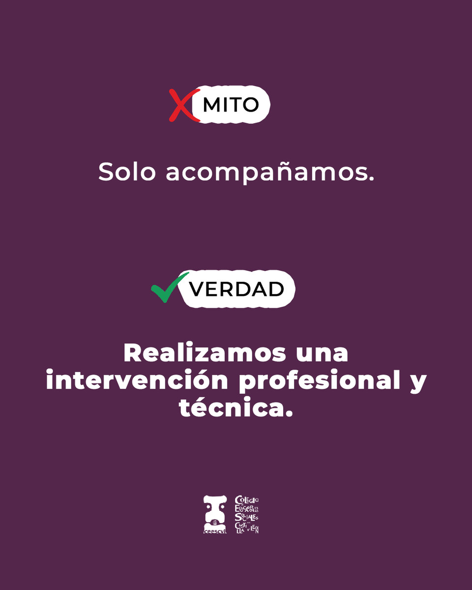 CEESCYL's tweet photo. Poner en valor nuestro trabajo es tarea de todas y todos. 💪 ¿Qué otro mito te encuentras a menudo en tu día a día? ¡Te leemos!

#CEESCYL #EducaciónSocial https://t.co/9Zkt6Neh35