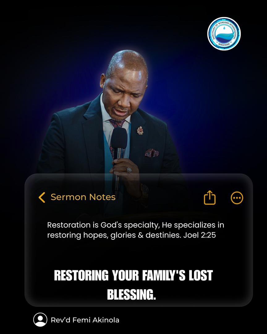 SowimOfficial's tweet photo. Sermon notes from our family Sunday Service.
Watch the full sermon on YouTube via: RevdFemiAkinolaTV
#SOWIM #RevdFemiAkinola #SermonNotes https://t.co/CE71m7py0E