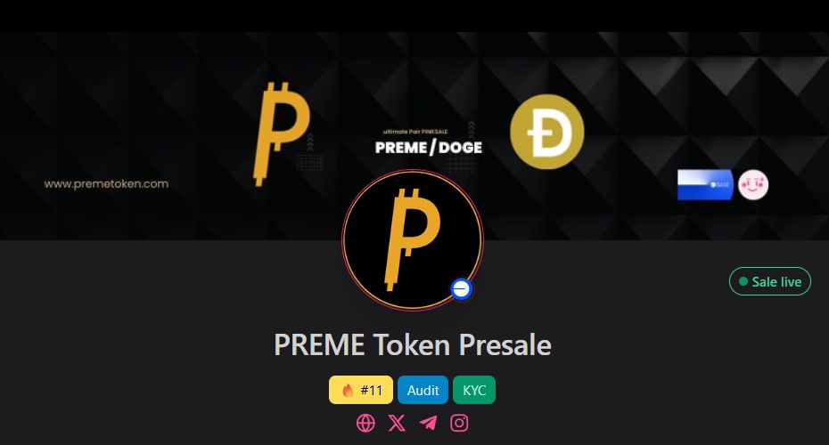 pinkecosystem's tweet photo. ➡️ The PREME team joins #Pinksale for their #Presale! 

🚀 PREME pairs with wrapped Doge on Base Chain, all liquidity is securely backed and provided by wrapped Doge. Two independent projects, one powerful pair built for massive growth.

🏆 PREME's leadership is laser-focused on rapid scaling, supported by strong business partnerships and surging institutional interest — perfectly timed with the worldwide crypto adoption boom.

👇 Presale below:
https://t.co/hN7hVl7NIz