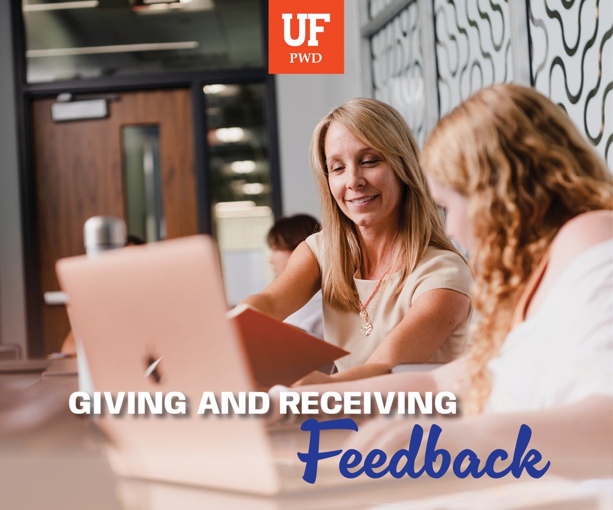 AccessUF's tweet photo. Learn how to provide and receive constructive feedback with our Giving and Receiving Feedback course! With helpful techniques on how to spark meaningful conversations, this course covers all the basics for feedback in the workplace.

Reserve your spot: https://t.co/LlBJBNhZtx https://t.co/ro9d1jcGmB