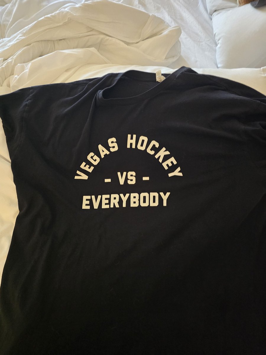 JW_A80's tweet photo. Good morning, @GoldenKnights friends! How we feeling today?
I went to bed last night and went ahead and laid a shirt out for myself today. What fo you think?
#ForgedinGold #VegasBorn #GoKnightsGo #GoAvs https://t.co/ZbxubyPHBF
