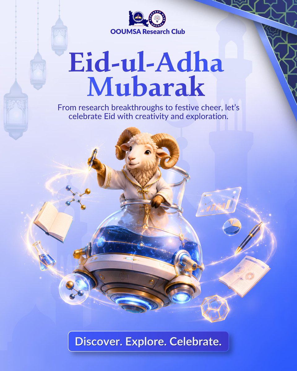 ROoumsa83899's tweet photo. Eid Mubarak from us to you! 🌙
On this special day, we all at the research club wish you joy, peace, and countless blessings with your loved ones. ✨

Charting new ideas, exploring knowledge, and celebrating Eid joyfully. 💙✨ https://t.co/2C2lcKBIlH