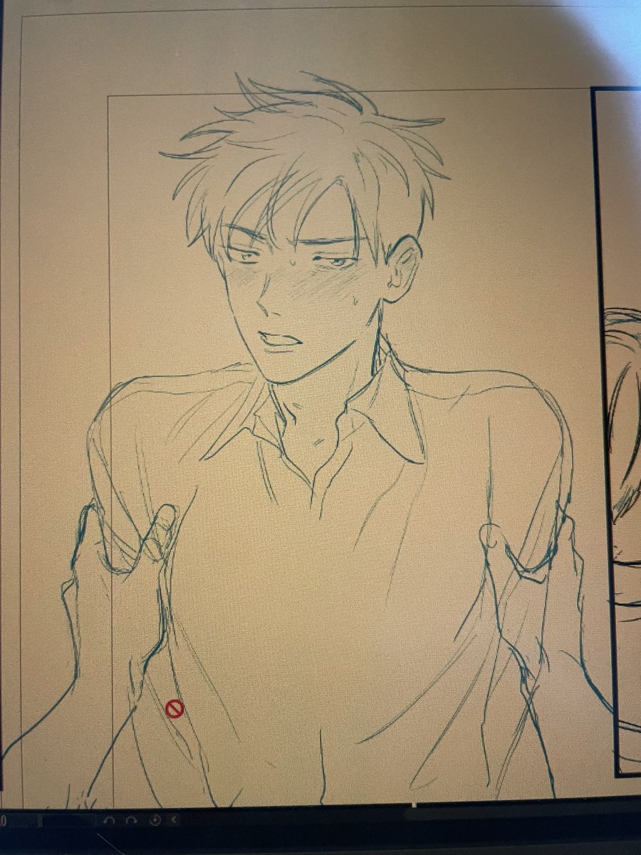 ritya_0625's tweet photo. このコマ、下書き終わってペン入れ前に何か納得いかなくて勢いつけて上からラフかきなおしてみたら、これ、綺麗に描こうとしすぎて動きかたくなってたやつでこれ、描き直しだーーーーーー！！！！！！！！！！ https://t.co/fEos8JxaH2