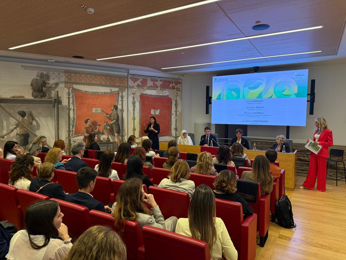 NewsUnindustria's tweet photo. 80 anni dal voto alle #donne, al Museo Ninfeo di #Roma ne parliamo nella tappa del roadshow nazionale realizzato in collaborazione con #STEAMiamoci: un incontro dedicato alla #paritàdigenere come motore di #competitività.

#27Maggio #Unindustria https://t.co/70a5aQQDB9