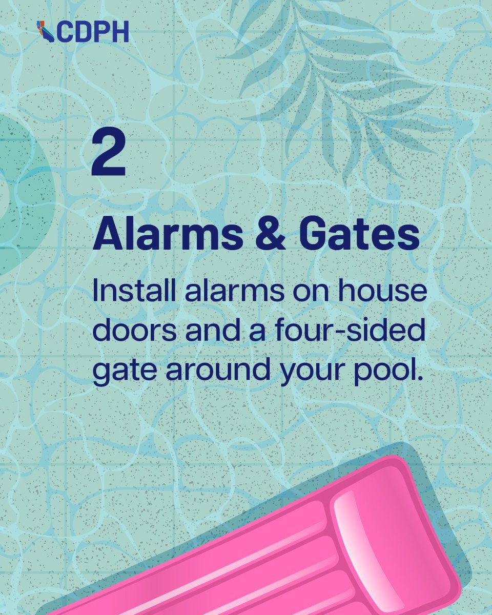 SCHSA's tweet photo. Drowning is the leading cause of unintentional death for toddlers in California. A non-fatal drowning often causes permanent brain damage from lack of oxygen. Protect children and prevent drowning with these 3 ways to keep kids safe around water.
https://t.co/nFiLNaQh8K
#WaterSafety #PoolSafely #DrowningPrevention #StanCountyHSA #StanislausCountyPublicHealth

El ahogamiento es la principal causa de muerte accidental en niños pequeños en California. Un ahogamiento no mortal suele causar daño cerebral permanente por falta de oxígeno. Proteja a los niños y prevenga el ahogamiento con estas 3 maneras de mantenerlos seguros cerca del agua.
https://t.co/nFiLNaQh8K