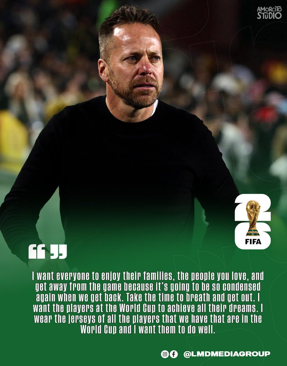 LMDMEDIAGROUP's tweet photo. #LAFC Head Coach #MarcDosSantos’ message to his team heading into the 2026 FIFA World Cup break 👀🏆:

#BlackandGold #FIFAWorldCup https://t.co/WOAJr4csuf