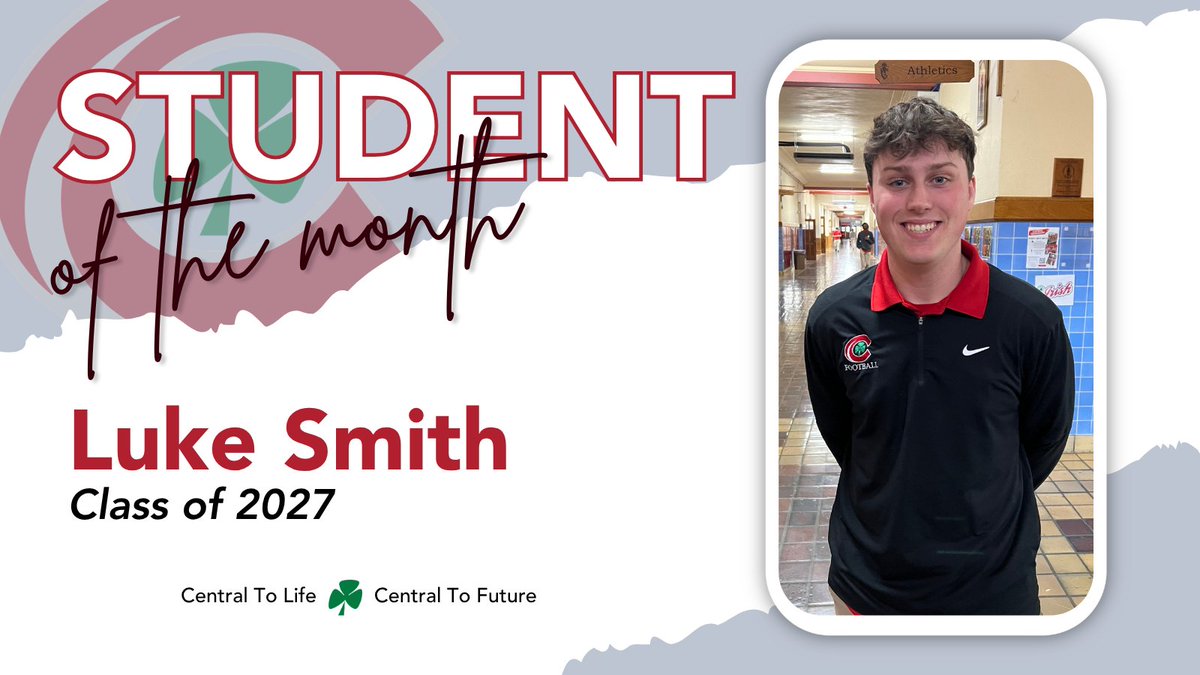 centralcatholic's tweet photo. ☘️📚 STUDENT OF THE MONTH 📚☘️
CONGRATS to Luke Smith on being selected final SOTM for 2025-26 school year!!!
Luke is member of NHS, serves as altar server at school Masses, & competes in @ToledoCCHS_FB & @CCHSIrishBSBL for Fighting Irish. He also participates in Toledo YES Project, serving community alongside other students from across area.
CONGRATS, Luke, on well-deserved recognition & thank you for representing Irish Nation with excellence — GO IRISH!!! #CentralToLife ☘️💚

Click HERE for More Info ⬇️
https://t.co/LlCxJVkWml