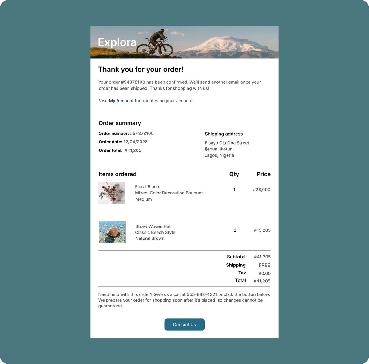 FolashadeMary12's tweet photo. Day 13 of my UI/UX Design Challenge 

For today’s challenge, I designed an order confirmation/purchase receipt interface for an e-commerce experience. 
See more...

#UIUX #UIDesign #UXDesign #EcommerceUI #ReceiptDesign #DailyUI #100DaysOfDesign #Figma https://t.co/WF4xOy7ZiW