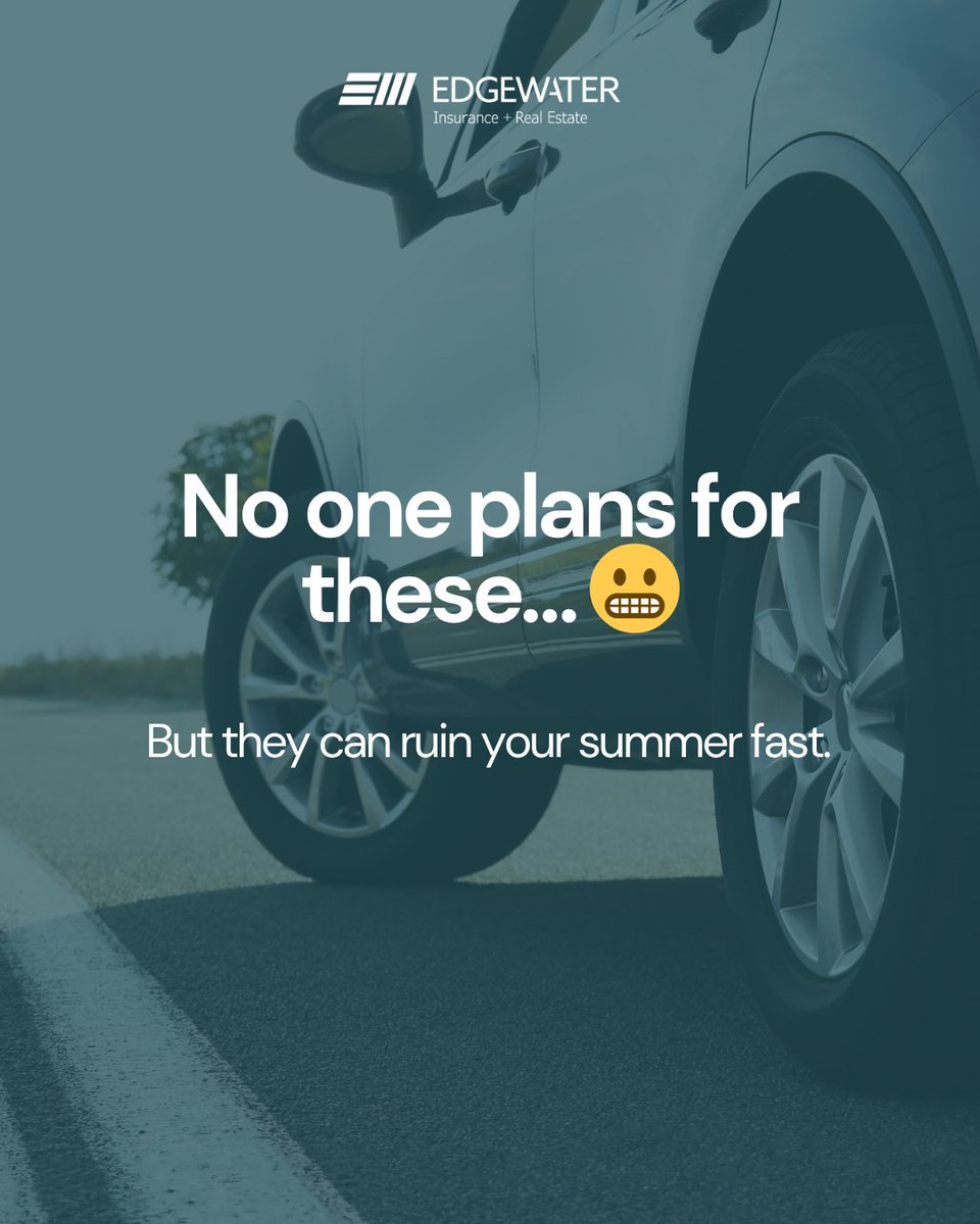 Edgewater_Blair's tweet photo. No one plans for these… 😬☀️

🚗 Road trip accident
🏠 Storm damage
🩺 Medical emergency
🌾 Farm loss

Summer surprises happen fast — make sure your coverage is ready before they do. 💛 #EdgewaterInsurance #ProtectWhatMatters https://t.co/vhFKwMWInD