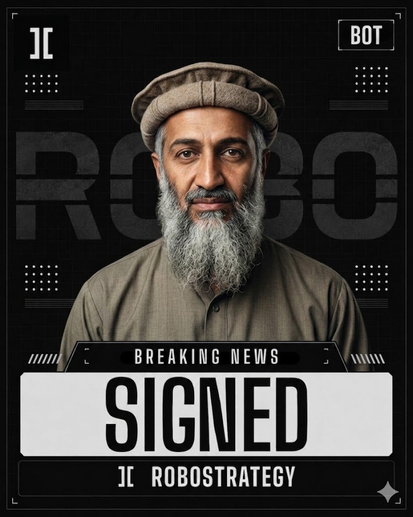 ShardeumIND's tweet photo. BREAKING: Osama Bin Laden has signed with @RoboStrategy as an Independent Researcher. https://t.co/QAJx1IL9Qw