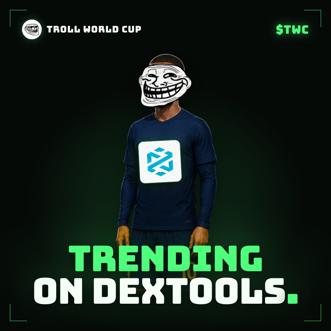 twcsol's tweet photo. solana:FyFKVzjjh7EwXaSJtPzVFZjAbCTPad3CYxyVh7tFYPcd TROLL World Cup is now trending on @DEXToolsApp https://t.co/ZUNSDhlPsL