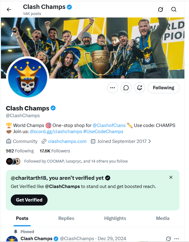 charitarth18's tweet photo. @ClashChamps 🥰 https://t.co/E5FlZnyzFy